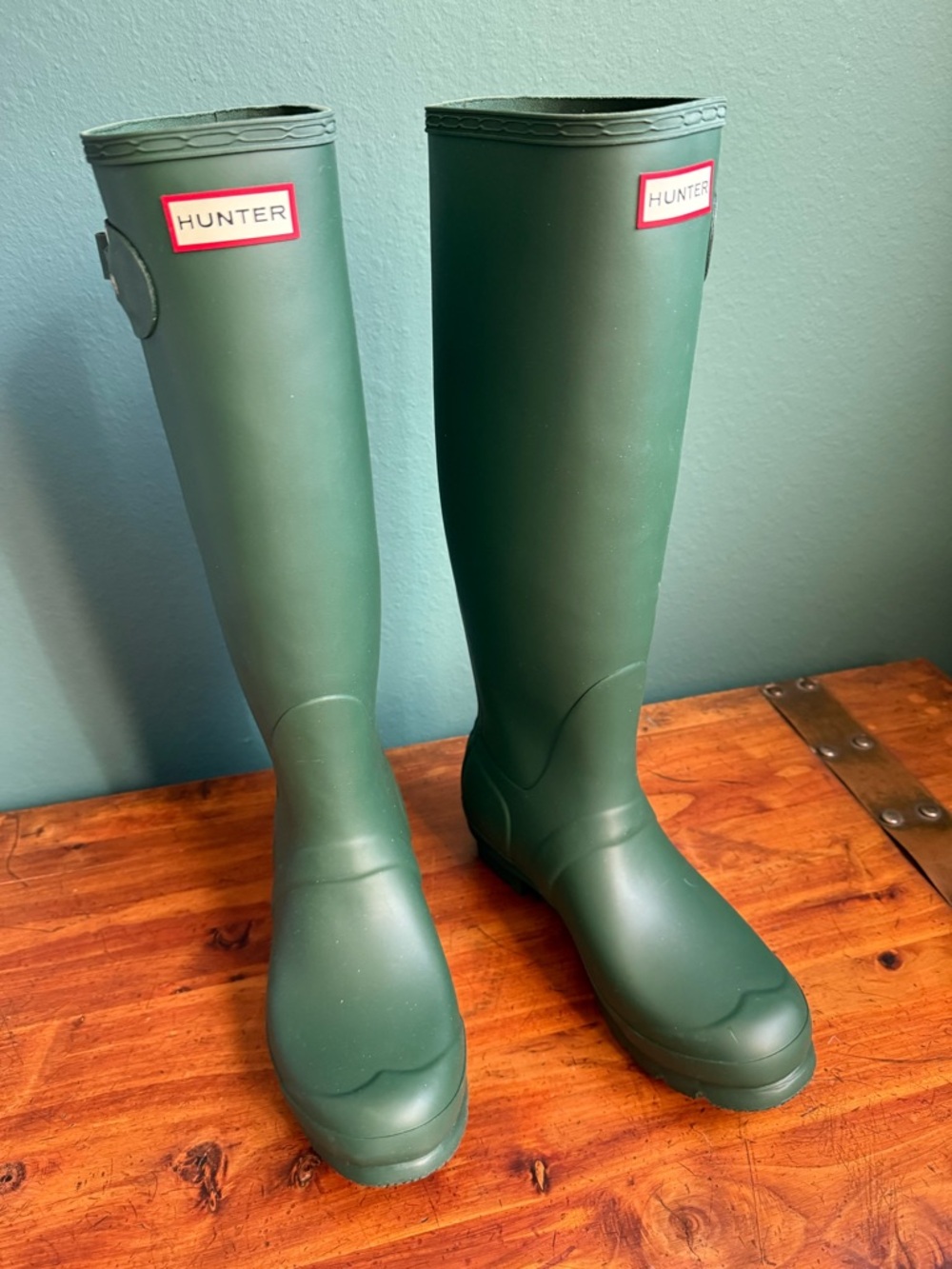 Hunter Matte Forest Green Mid-Height Rubber Boots